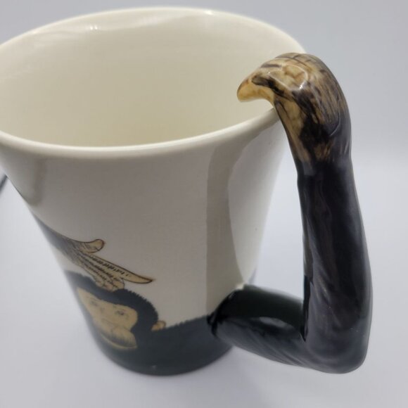 Pier 1 Imports Monkey Arm Mug Coffee Cup Tea Cocoa Front Back Business Jungle - Picture 4 of 7